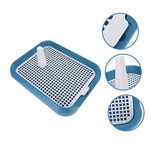 Image of Mesh Dog Toilet Tray with Design for Indoor Puppy Training Plastic Dog Potty with Puppy Grass Pee Pad Holder for Convenient