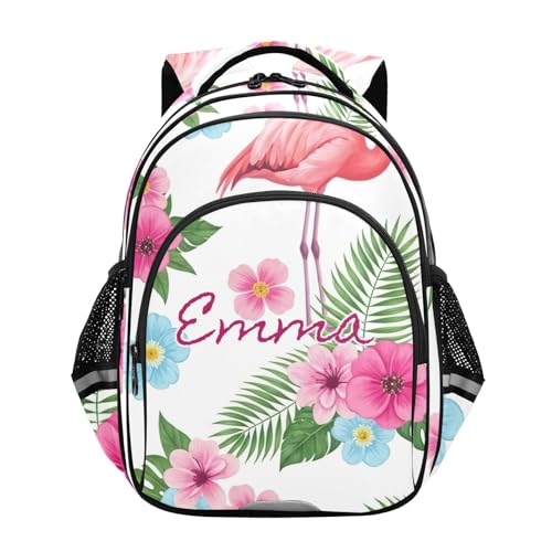 Sac à dos élémentaire tropical flamants roses idéal pour l'école primaire et les sorties