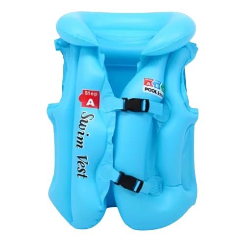 Colete Inflável Infantil de Piscina Crianças de 1 a 3 anos Tamanho P Cor Amarelo Azul Rosa Laranja (