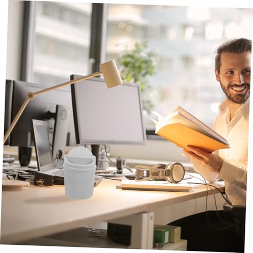 SOLUSTRE Mini-mülleimer Für Den Schreibtisch Mit Schwingdeckel: Kompakter Abfalleimer Mit 2 L Fassungsvermögen Für Büro, Schlafzimmer Und Schminktisch, Kleiner Müllbehälter Für Den – Bild 6