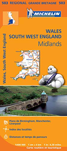 Télécharger Carte Pays de Galles, Midlands, Angleterre Sud-Ouest Michelin Francais PDF