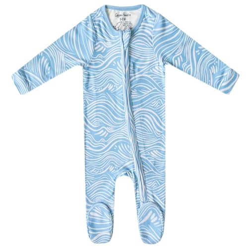 Image of Copper Pearl Baby Zip-Up Footie Pajamas - Soft Stretchy Sleep and Play Footies for Boys and Girls