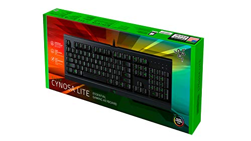 Cynosa Lite - Tastiera da gioco (16,8 milioni di colori, tasti completamente programmabili, design robusto e resistente agli schizzi, supporta  Synapse) Layout QWERTY DE | Nero - Tastiera gaming - Immagine 2