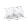 Osco Clear Acrylic Desk Organiser,130mm x 250mm x 120mm
