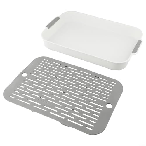 Sisinkal Kaninchentoilette mit Gitter-Design, Meerschweinchen-Toilettenbox, kleine Haustiertoilette, leicht zu reinigen, abnehmbare Abfallwanne für Kaninchen, Meerschweinchen, Chinchilla, Frettchen (F