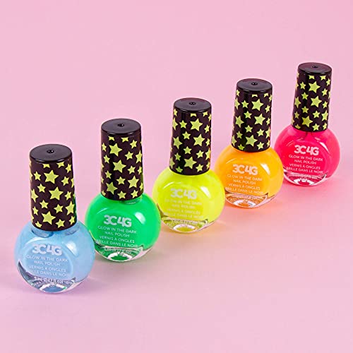 Three Cheers For Girls - Glow In The Dark Nail Polish - Nail Polish Set For Girls & Teens - Includes 5 Glow In The Dark Colors - Non-Toxic Nail Polish Kit For Kids Ages 8+ #TOP7