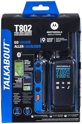 Motorola Solutions Talkabout T802 Two-Way Radios, 2 Pack, Black/Blue - 5