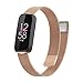 Pour Fitbit Luxe/édition spéciale bandes de rechange en acier inoxydable Milan maille montre bracelet magnétique métal montre bande pièces de rechange (Or rose)