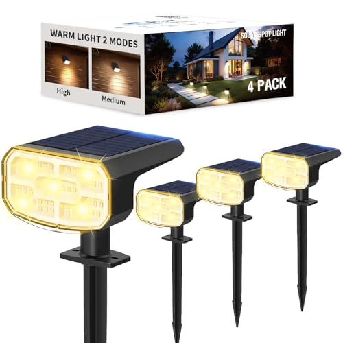 JEJOT Warm White Solar Lights (4 Pack)
