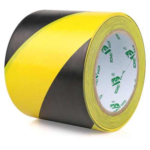 BOMEI PACK Warnklebeband Gelb Schwarz Warnband Gefahr Warnung PVC...