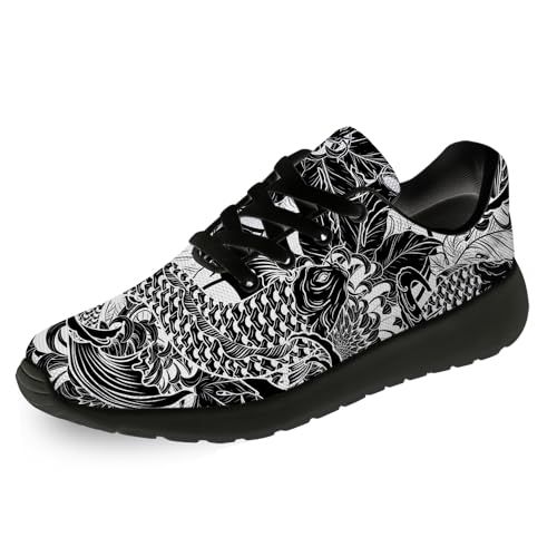 Generic Carp Print Shoes for Men Women Lightweight Comfort Running Tennis Walking Sneakers Gifts for Boyfriend Girlfriend