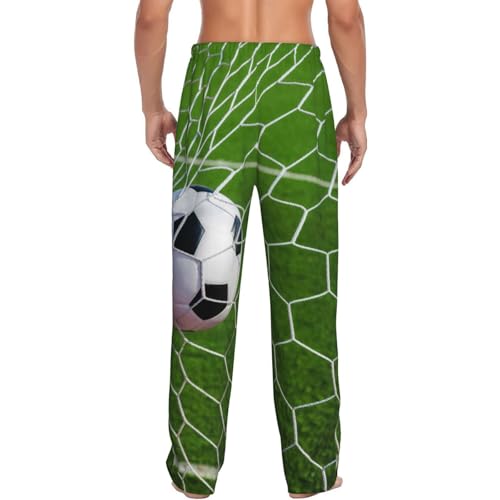 Football Breaking Through The Goal Pajama Pants for Men, Men's Separate Bottoms, Lounge Pants, Funny, Humorous3
