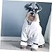 JUMPLAWN Creative Hooded Dog Bathrobe High Absorbent Quick Drying Pet Pajamas for Dogs Cats Cozy XL White for After Bathing Soft Microfiber Nightgown
