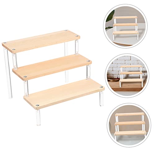 Abaodam 5 Pçs Mesa Bolo Figura Planta Jóias Escada Doméstica Perfume Prateleiras Flor Toalha Transpa