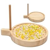 Bandeja de cuentas para hacer joyas, bandeja de cuentas de madera con soporte para bobinas, tablero de manualidades de joyería, para collares, manualidades, escuela, vacaciones, aula, pasatiempos