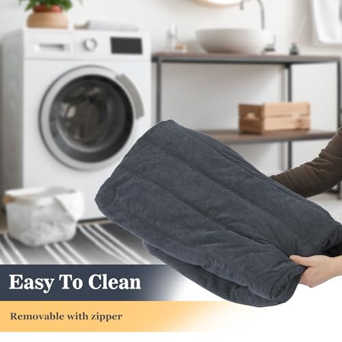 KKdema Bean Bag Chair for Adults, Fireside Bean Bags Lazy Sofa Sack, Big Beanbag Chair Floor Couch, Memory Foam Lounge Chair for Bedroom, Living Room, Office and Home (Gray) - Thumbnail 7