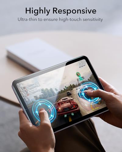 ESR 2 Stück, für iPad Mini 7 (A17 Pro, 2024)/Mini 6. Generation (2021) für Panzerglas, Schutzfolie mit UltraFit Ablage, 9H Härte, Kratzfest, HD-Klarheit, Blasenfrei, Pencil (USB-C)/Pro Unterstützung