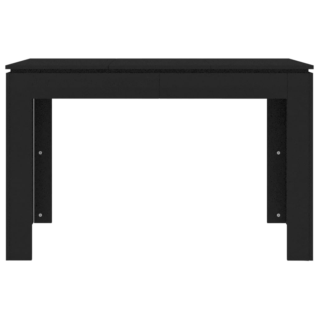 INLIFE Mesa de comedor negra 120 x 60 x 76 cm de madera multicapa muebles, mesas (26,25 kg)