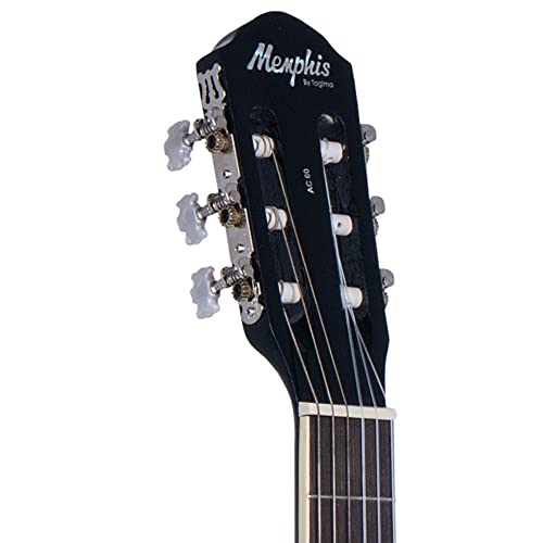 Violão eletroacústico Classical cutaway nylon Black AC-60 EQ Memphis