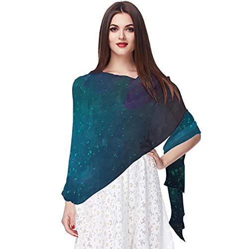 Foulard en mousseline de soie pour femme grand format multicolore vintage