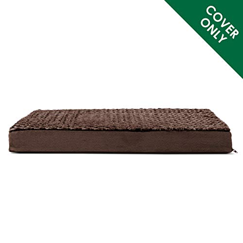 Furhaven Replacement Dog Bed Cover Ultra Plush Faux Fur & Suede Mattress, Machine Washable - Chocolate, Jumbo (X-Large) by Furhaven - Image 2