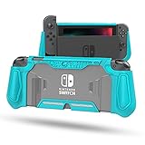 LeyuSmart Dockable Protector Case for Nintendo Switch, Slim TPU Cover Fit for Dock, with HD Screen...