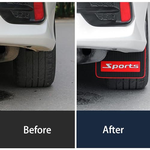 Image of JSCARLIFE 2Pcs Car Mud Flaps Fender Splash Guards, PVC Mudguard Fender Flares with Hardware Front and Rear, Universal Sports Mud Flaps Guards Splash, Exterior Accessories for Car Sedan SUV Trucks