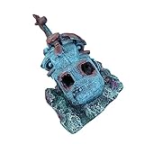 OFFSCH Aircraft Model Fish Tank Decoration Multi-Purpose Helicopter Ornament for Fish Tanks Housewarming