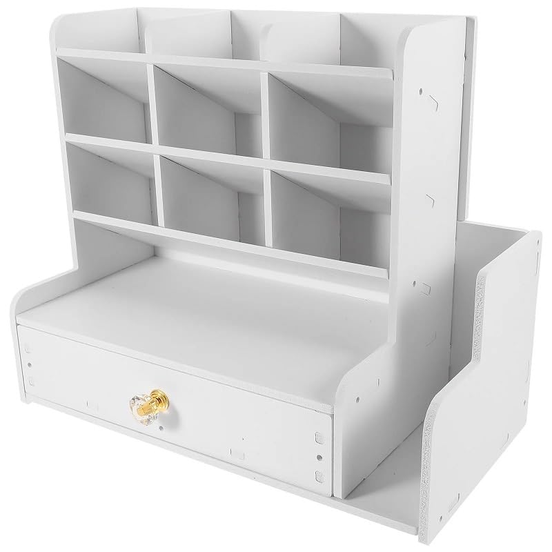 Boîte à stylos en bois support de compartiment stationnaire et organiseur de bureau enfant