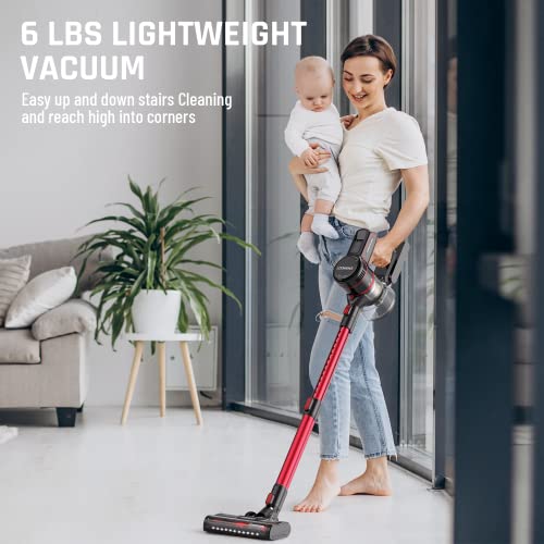 Engindot Cordless Vacuum Cleaner, 23Kpa 250W Brushless Stick Vacuum With Advanced Cyclonic Technology, 4 In 1 Lightweight Handheld Vacuum For Hard Floor Carpets & Pet Hair #TOP5