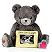My Baby's Heartbeat Bear - Grey Gender Reveal Bear Stuffed Animal w/ 20 sec Voice Recorder Heart Sounds Bear - Gray Love Bear