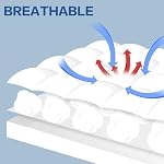 Mattress Topper Queen Pillow Top 900GSM Extra Thick 5D+7D Ultra Soft & Breathable Mattress Pad Cover for Back Pain with 8-21 Inch Deep Pocket Overfilled Down Alternative Filling(White,Queen)