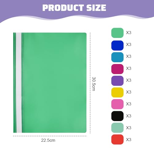 VCRANONR 30 Pcs A4 Project Folders, A4 Display Book, Clear Plastic ...