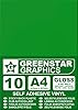 GREENSTAR GRAPHICS Glossy A4 Sticky Back Plastic SELF Adhesive Art & Craft Vinyl (10 Sheet Pack). Compatible with 12” Cricut, Silhouette Cameo/Curio/Portrait, Scan N Cut (Green Gloss 10 A4) #1