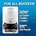 GRIT Guard Bucket Dolly with Wheels - Rolling Detailing Wash Bucket with 5 Wheels and 2 Locking Casters Compatible with 2.5, 4, 5 and 6 Gallon Buckets (Black, 2