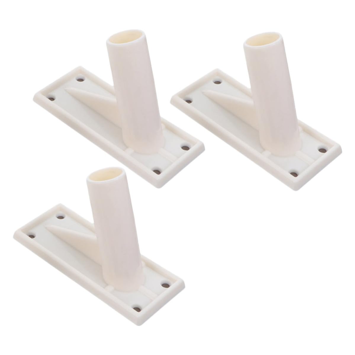 JUMPLAWN Wall Mounted Flag Pole Bracket Holder 3pcs Plastic Flagpole Base Windproof Self Adhesive Features for Garden Flag Suitable for Walls and Trucks