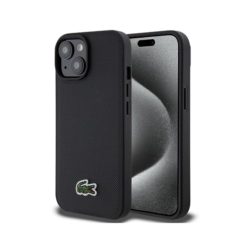 Coque Lacoste iPhone 16 Plus noir pour un style urbain chic au quotidien