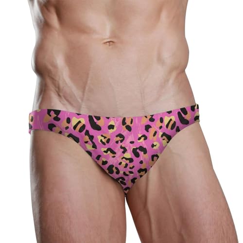 Men's Leopard Print Swim Briefs Bikini Swimsuit S 202c14642