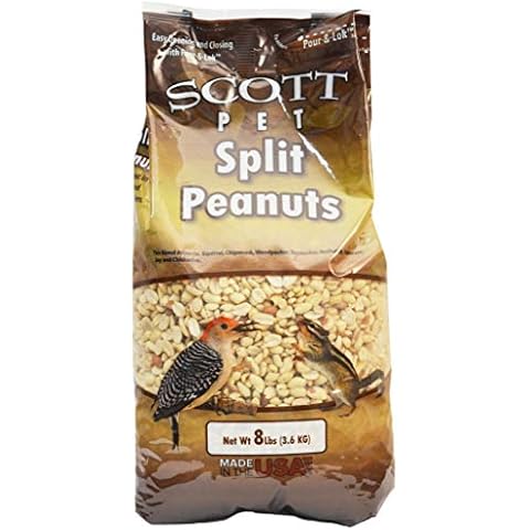 Scott Pet Peanuts Split Whole No Shell 8Lb,Brown Cover