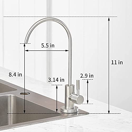 Owofan Brushed Nickel Kitchen Sink Faucets Pull Down Sprayer With Ro Faucet Water Filter Faucet Product Bundles #TOP7