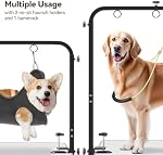 Arme de grooming réglable pour animaux de compagnie pour le tableau : 42" Hauteur & Largeur 27"-39" , la pince s'adapte jusqu'à 2.76", Inclut le hammam & 2 Nooses sans siège, station de grooming pour chiens lourds pour usage domestique, coupe d'ongles & Séchage