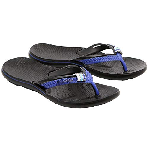 Chinelo Ortopédico Anatômico Vegano Alcalay Macio Antiderrapante (38, Azul Marinho)