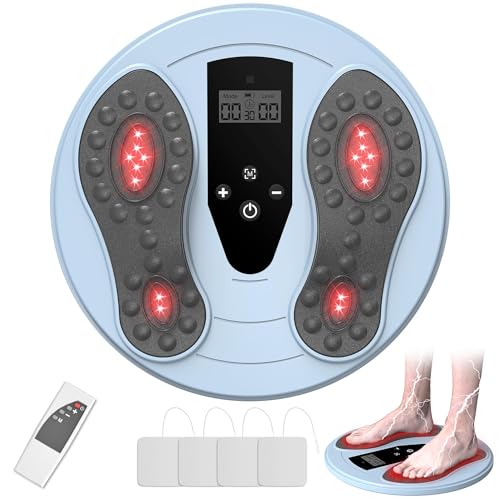 Medic Durchblutungs-Stimulator Beine & Füße mit Rotlichttherapie(660+850NM), EMS Fußmassagegerät mit Doppelter Physiotherapie, Bekämpft Bein-Schmerzen und Schwellungen, Verbessert Durchblutung