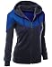 Xpril Women's Basic Hoodie zip up sweater with Side Kangaroo front pockets