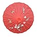 Odot Satín Clásico Sombrilla de Bambú Chino, Paraguas de Papel Japonés, Paraguas de Papel Engrasado Seda Clásica, 84cm de Diámetro para Bodas, Despedidas de Soltera (Rojo,Diámetro 82 cm)
