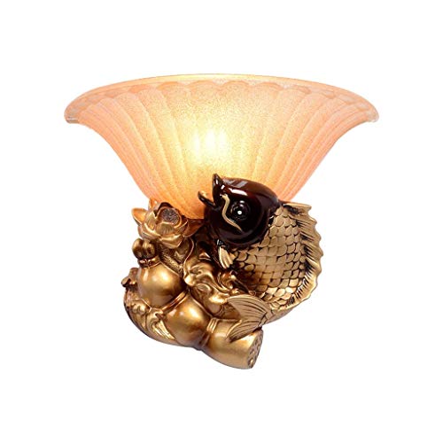 Utilidad Familiar Sala de Estar Lámpara de Pared Lámpara de Noche Lámpara de Dormitorio Pasillo Estudio Personalidad Creativa Angel Lámpara de Pared E27 * 1, JTD