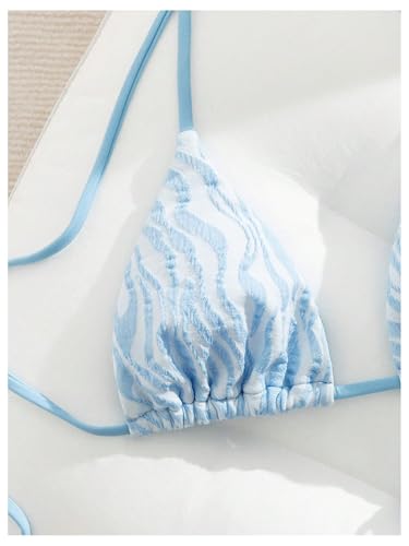 Milumia Women's Two Piece Bikini Set Graphic Triangle Halter Cheeky String Swimsuit4