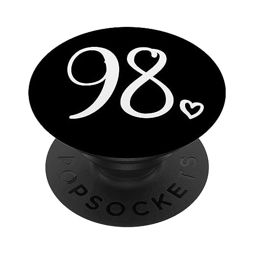 Número 98 Noventa y Ocho Para Mujeres 98 Años 98 Cumpleaños PopSockets PopGrip Intercambiable