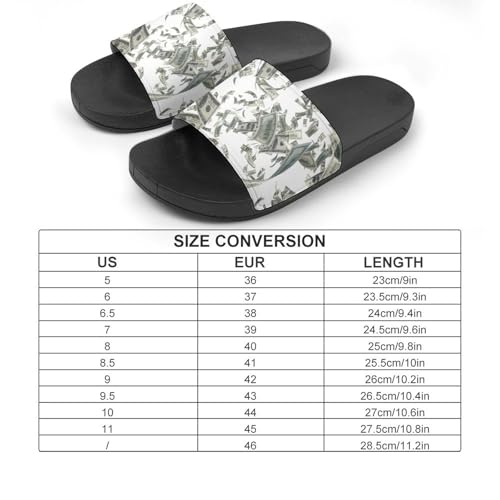 100 Dollar Flying Bills PVC Slippers Sandals for Women Men Open Toe Soft Cushioned Non-Slip Sandal for Indoor Outdoor2