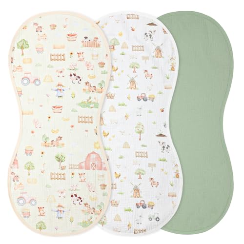 Hahafelt 3 Pcs Baby Changing Pad Liners,Farm,Colorful
